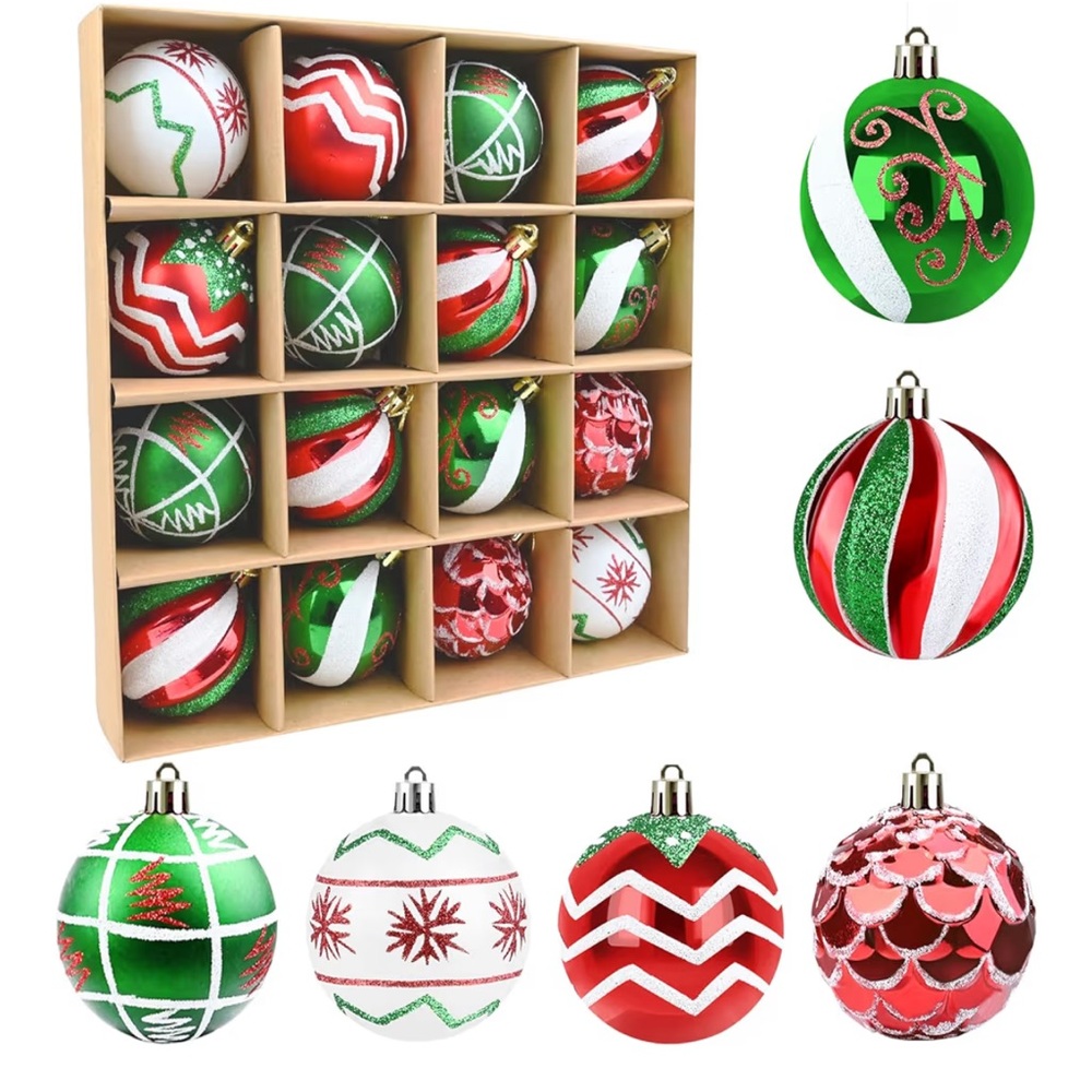 🆕 Christmas Balls Ornaments 16ct - 2.36’’  Christmas Ball Shatterproof